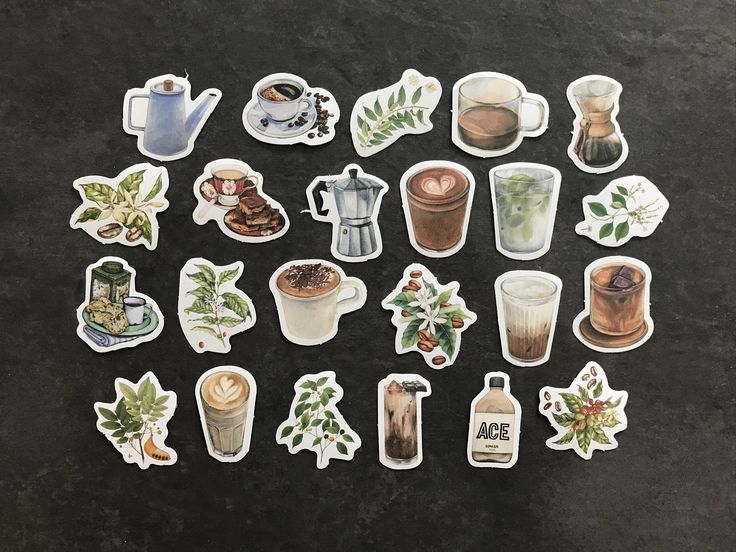 Стикеры для кофейни